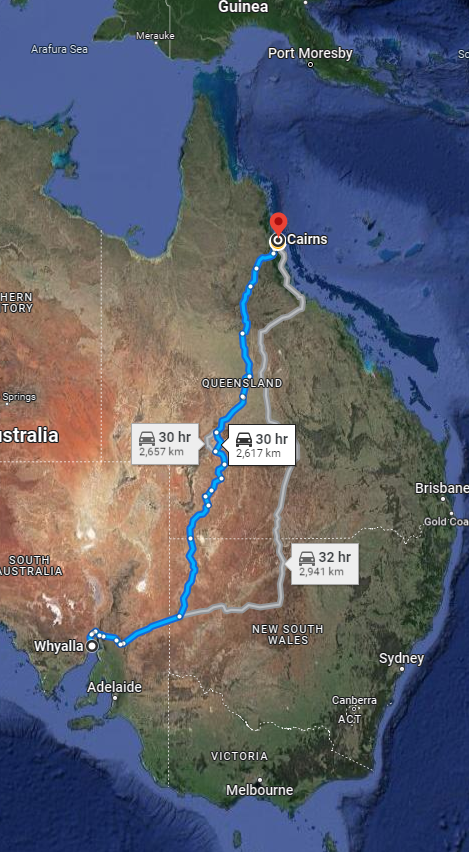 Whyalla to Cairns Backloading